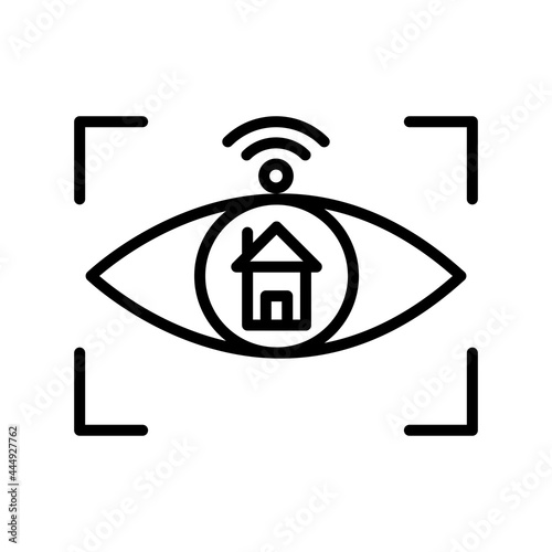 Fotografie Eye Outline Vector Icon Design