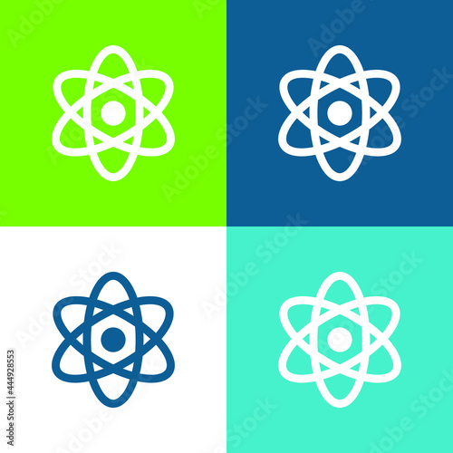 Atom Flat four color minimal icon set