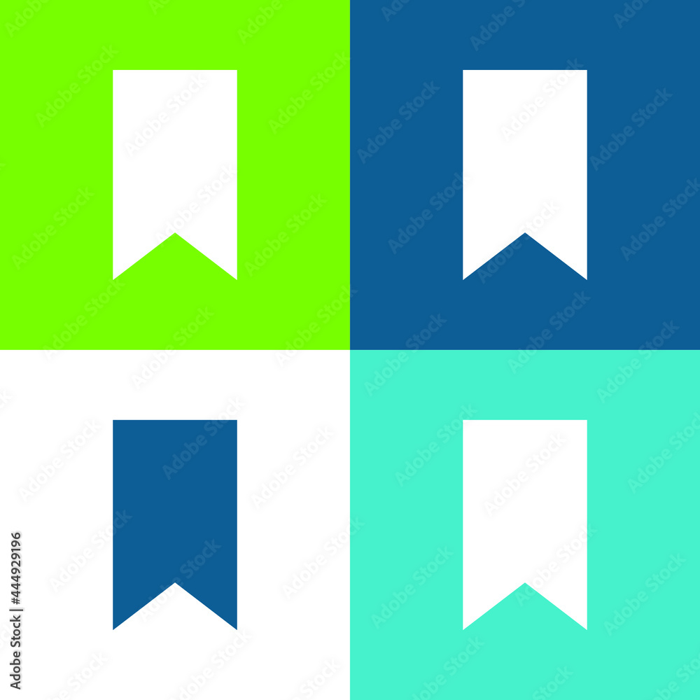Bookmark Flat four color minimal icon set Bookmark Flat four color minimal icon set
