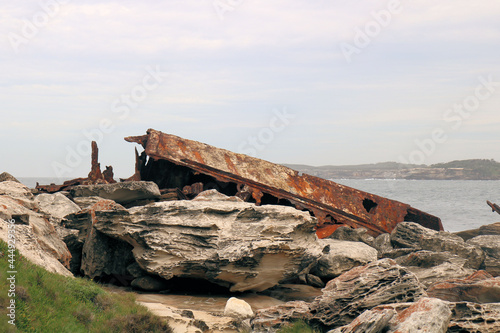 Wreck of the SS Minmi on Cape Banks Sydney in the Botany Kamay Bay National Park