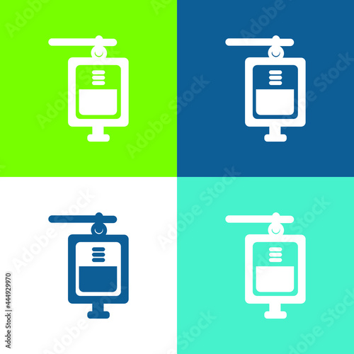 Blood Transfusion Flat four color minimal icon set