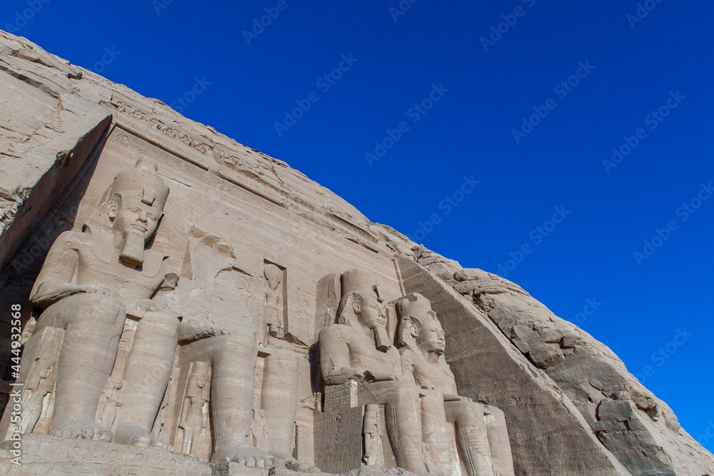 The Front of the Abu Simbel Temple, Aswan, Egypt, Africa The Front of the Abu Simbel Temple, Aswan, Egypt, Africa
