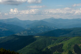 Mountains Petros and Hoverla in Chornohora ridge of Carpathian Mountains