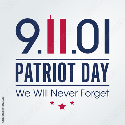 National Day of Prayer and Remembrance for the Victims of the Terrorist Attacks on 09.11.2001. Vector banner design