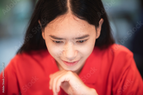 young beautiful woman are h...