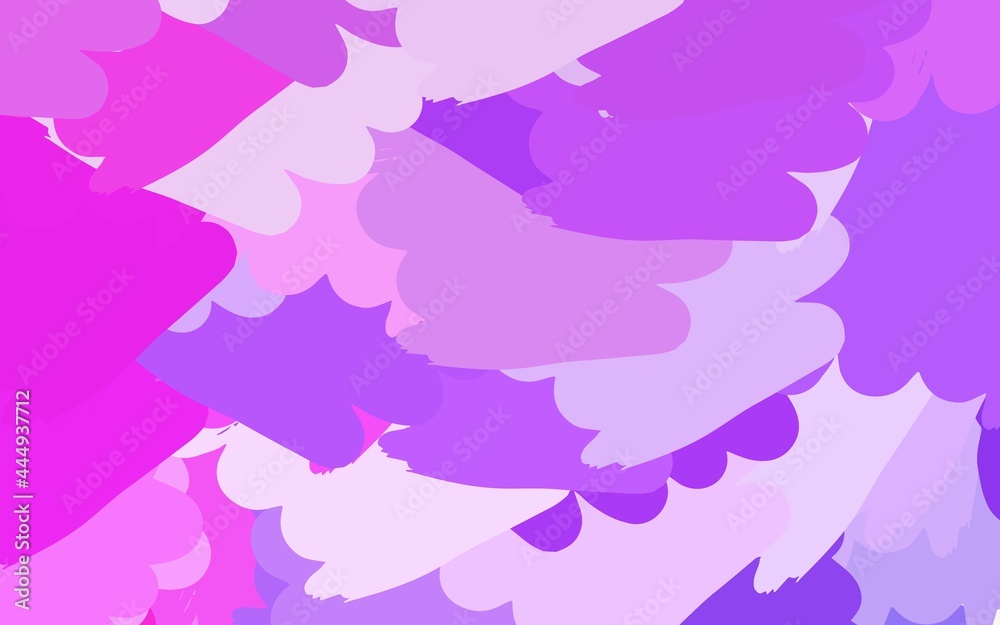 Fototapeta premium Light Pink vector backdrop with memphis shapes.