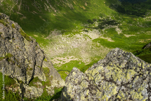 Precipice of mountain Pip Ivan Marmarosian with stones and rocks