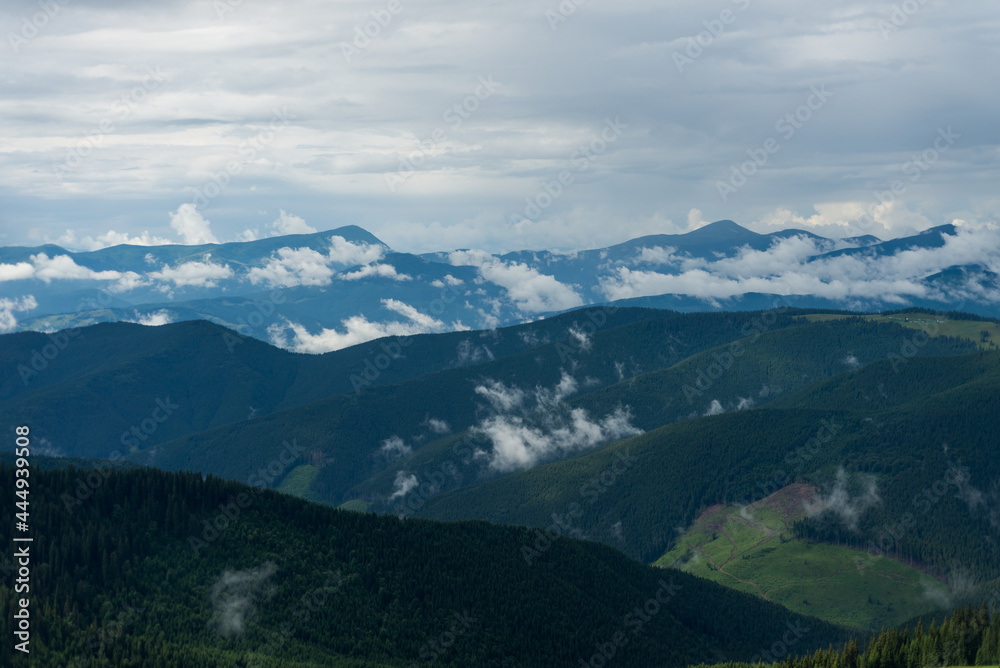 Rainy weather in Carpathian Mountains Rainy weather in Carpathian Mountains
