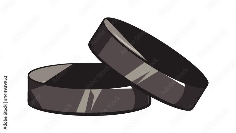 Two hockey pucks icon animation cartoon best object isolated on white background Two hockey pucks icon animation cartoon best object isolated on white background