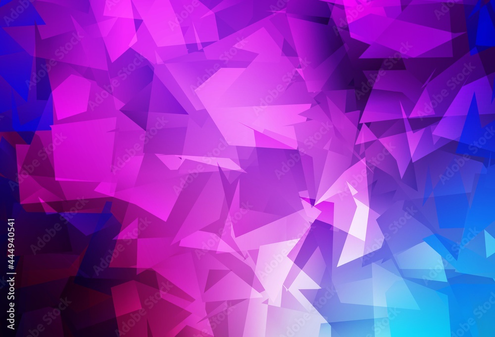 Light Pink, Blue vector gradient triangles pattern. Light Pink, Blue vector gradient triangles pattern.