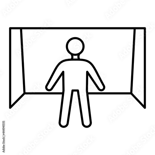 Vector Goalie Outline Icon Design