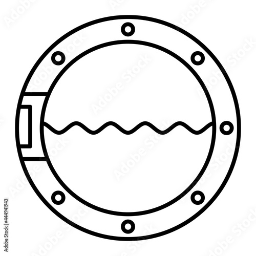 Vector Porthole Outline Icon Design