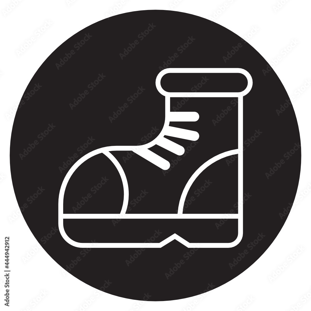 Boots , Outdoor and Camping solid icon. Boots , Outdoor and Camping solid icon.