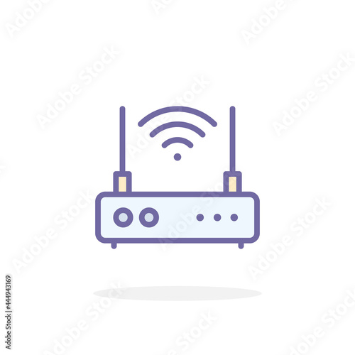 Wireless router icon in filled outline style.