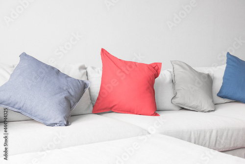 Pillows colorful on Sofa in room