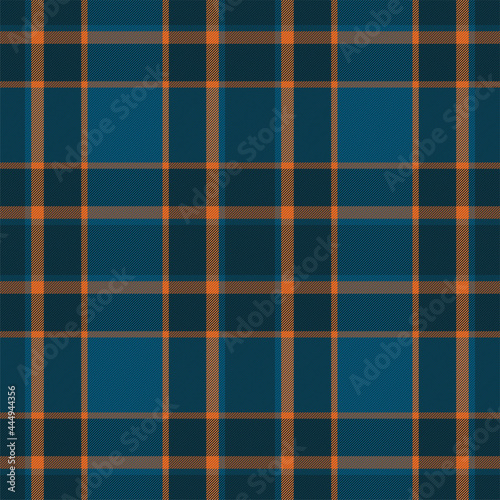 Tartan plaid pattern in blue. Print fabric texture seamless. Check vector background.