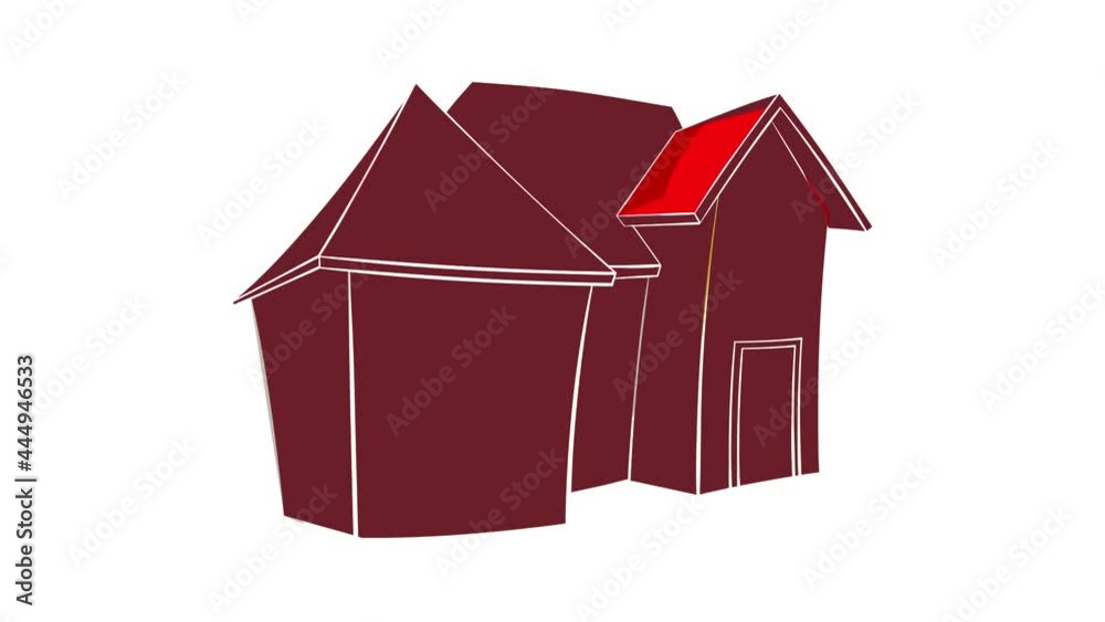 Real estate icon animation cartoon best object isolated on white background Real estate icon animation cartoon best object isolated on white background