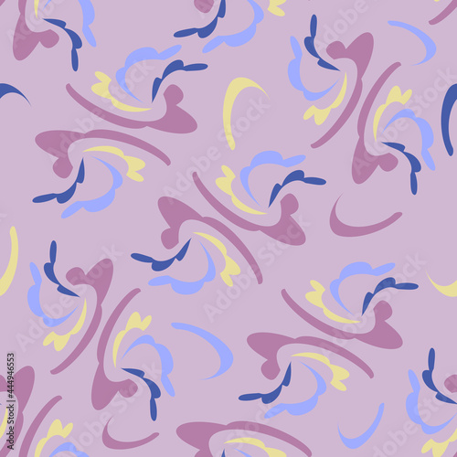 Abstract lines of beige, blue and pink colors on a soft pink background. for wallpaper, tiles, fabrics and backgrounds.