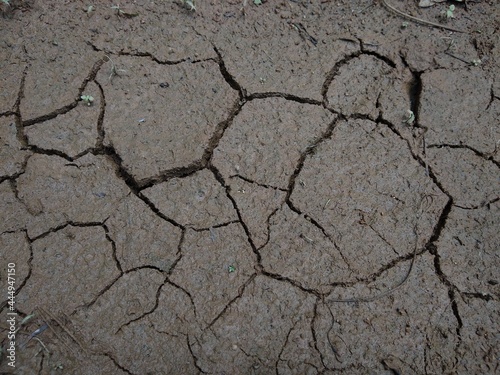 cracked mud rough texture, close-up view
