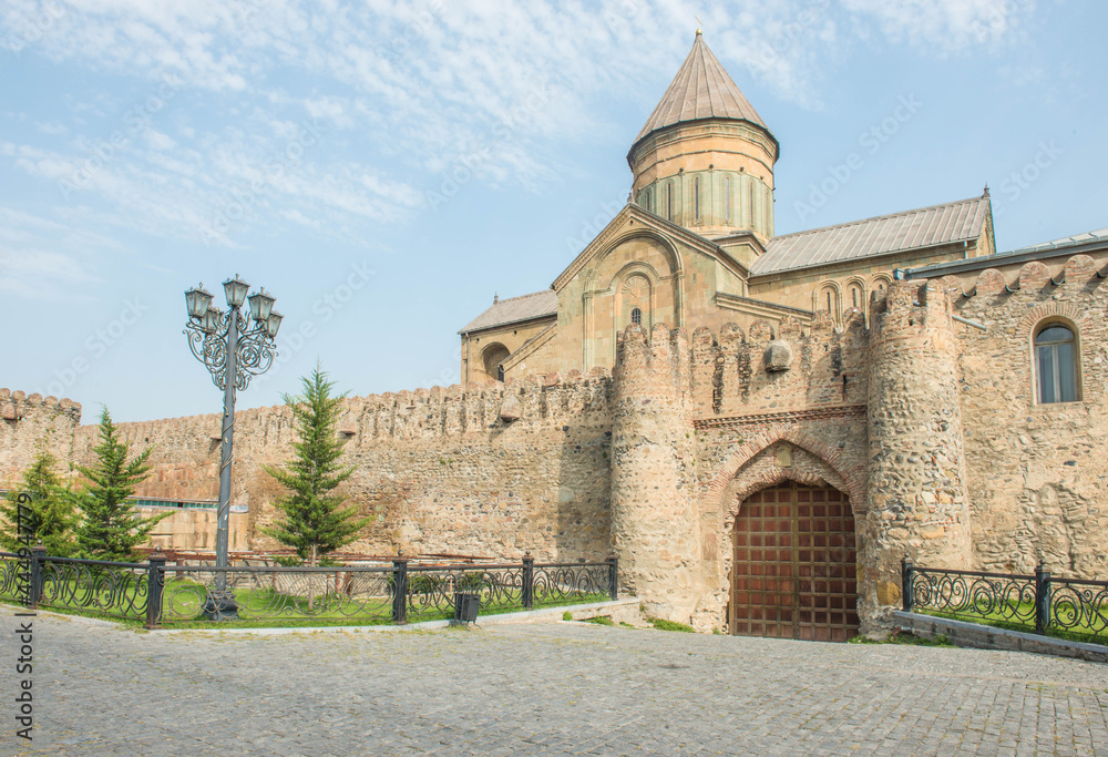 Svetitskhoveli Cathedral, a Georgian Orthodox cathedral in town of Mtskheta, Georgia.