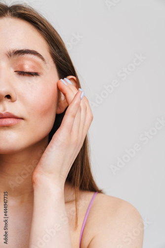 Wallpaper Mural Beauty portrait of a young healthy white woman Torontodigital.ca