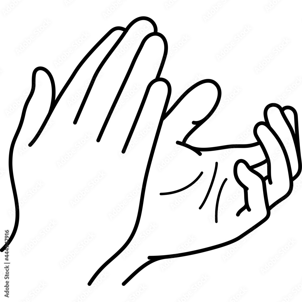 clapping hand Stock Vector | Adobe Stock