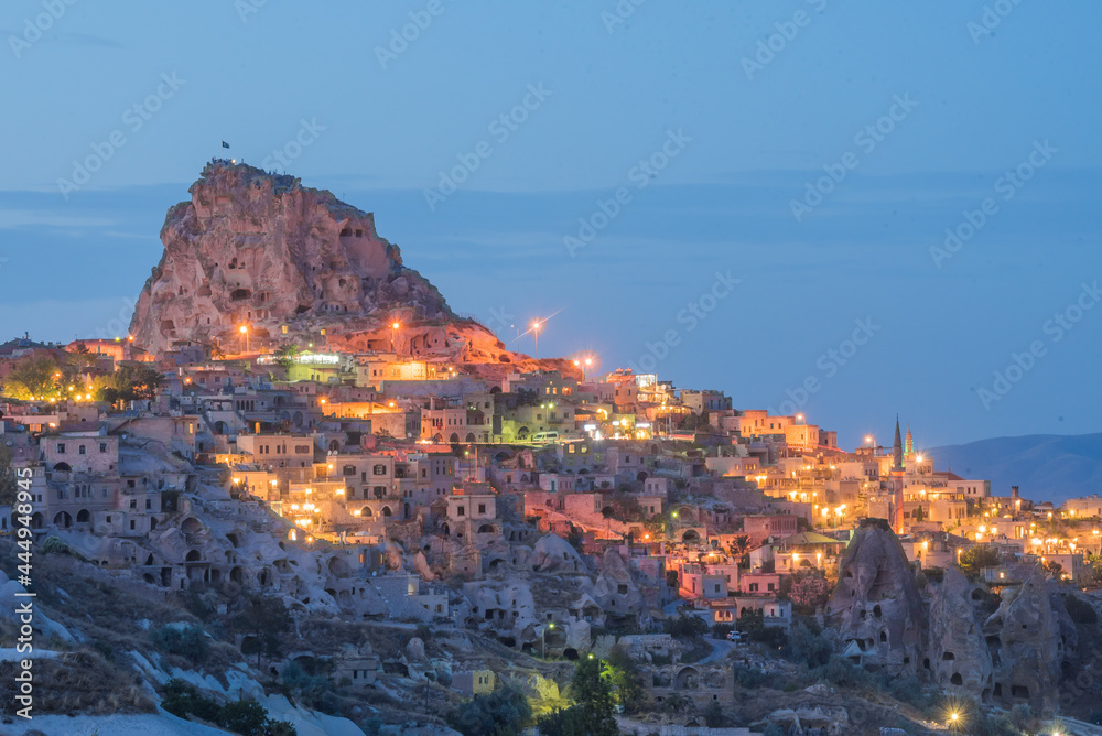 Ancient town and a castle of Uchisar dug from a mountains