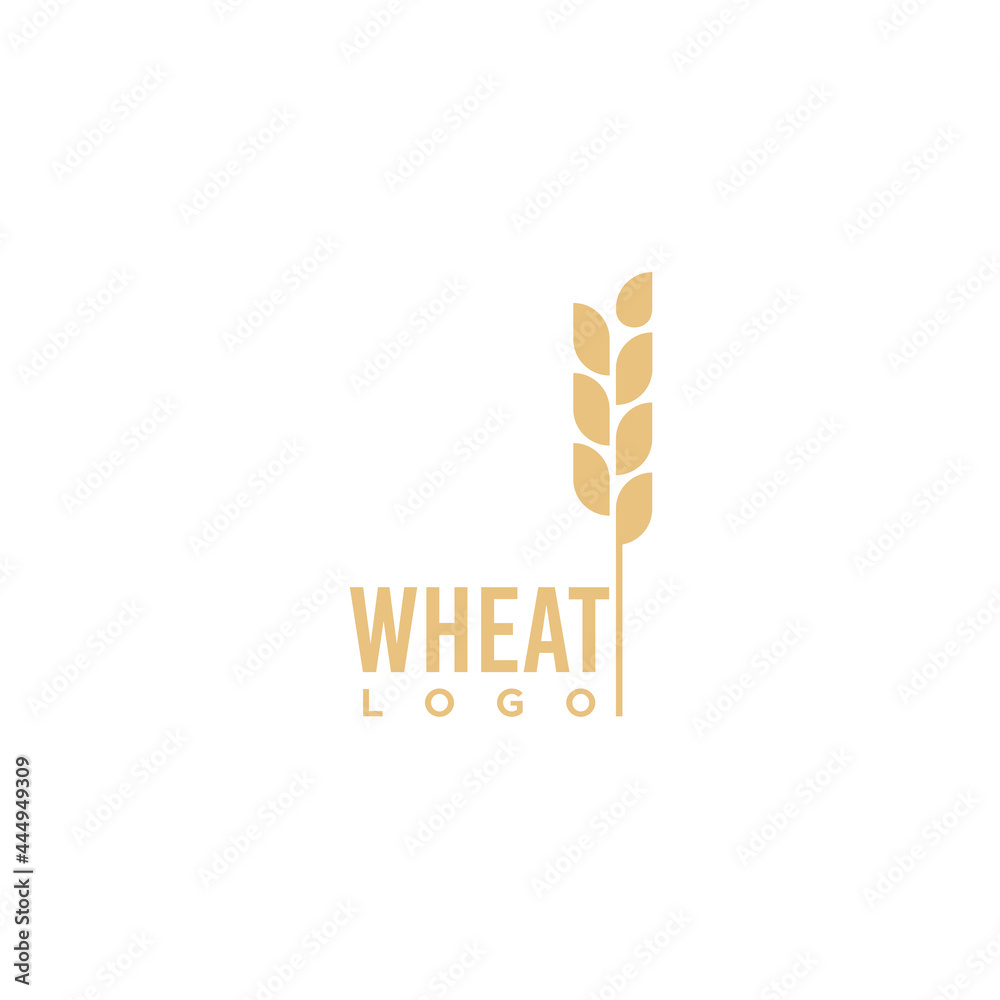 Minimal wheat logo. Ear of wheat. Geometric style. Vector illustration, flat design Minimal wheat logo. Ear of wheat. Geometric style. Vector illustration, flat design