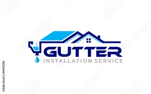 Illustration graphic vector of gutter installation and repair service logo design template