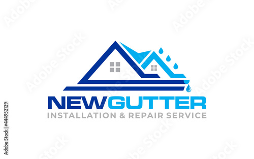 Illustration graphic vector of gutter installation and repair service logo design template