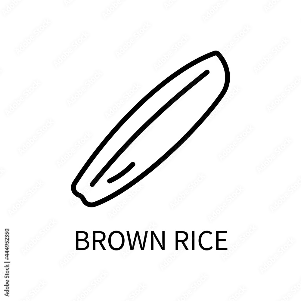 Icon Of The Brown Rice Line In A Simple Style. Vector sign in a simple style isolated on a white background. Original size 64x64 pixels. Icon Of The Brown Rice Line In A Simple Style. Vector sign in a simple style isolated on a white background. Original size 64x64 pixels.