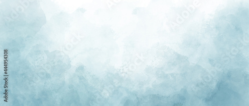 blue green sky watercolor background with clouds texture