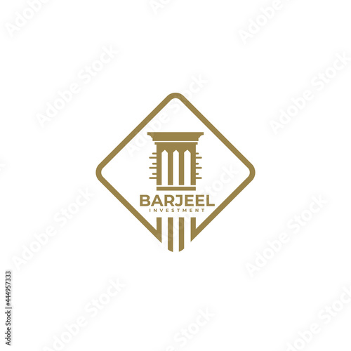 Traditional wind tower logo design