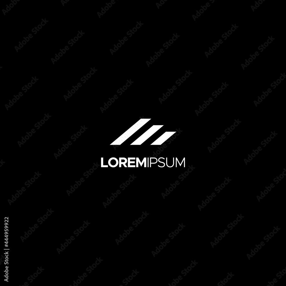 Abstract real estate stairs logo design