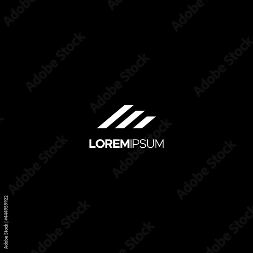 Abstract real estate stairs logo design