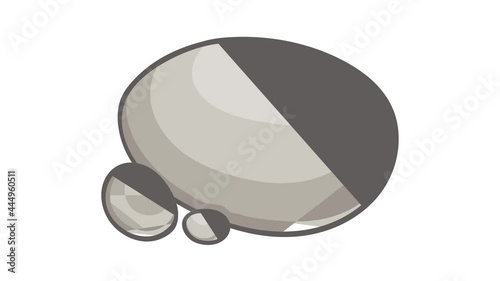 Gray stones icon animation cartoon best object isolated on white background
