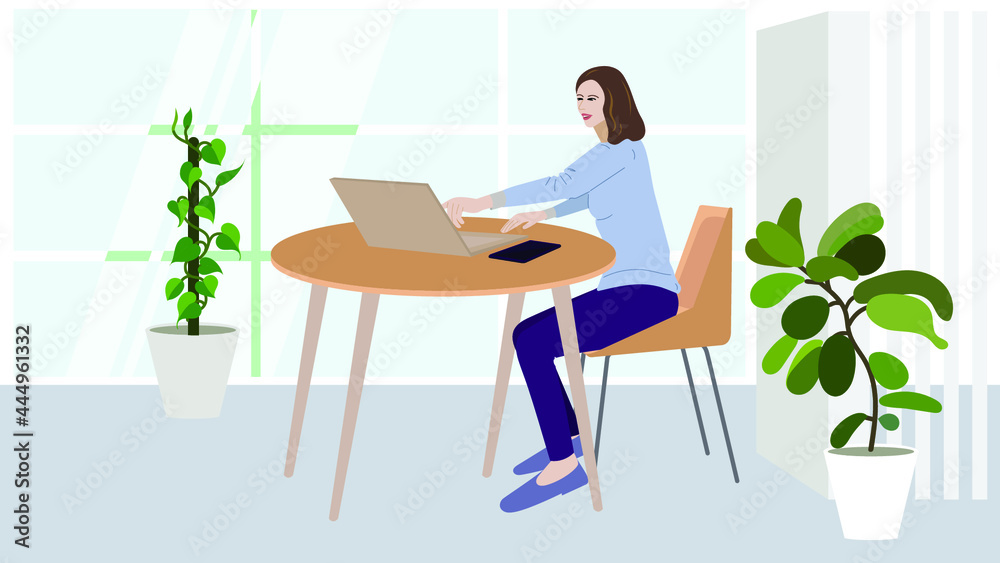 Fototapeta premium woman sitting in a cafe
