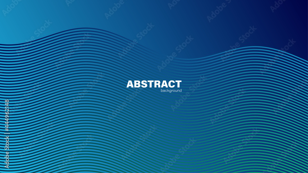 Abstract blue background and curve shape, background with copy space for design, vector. - obrazy, fototapety, plakaty 