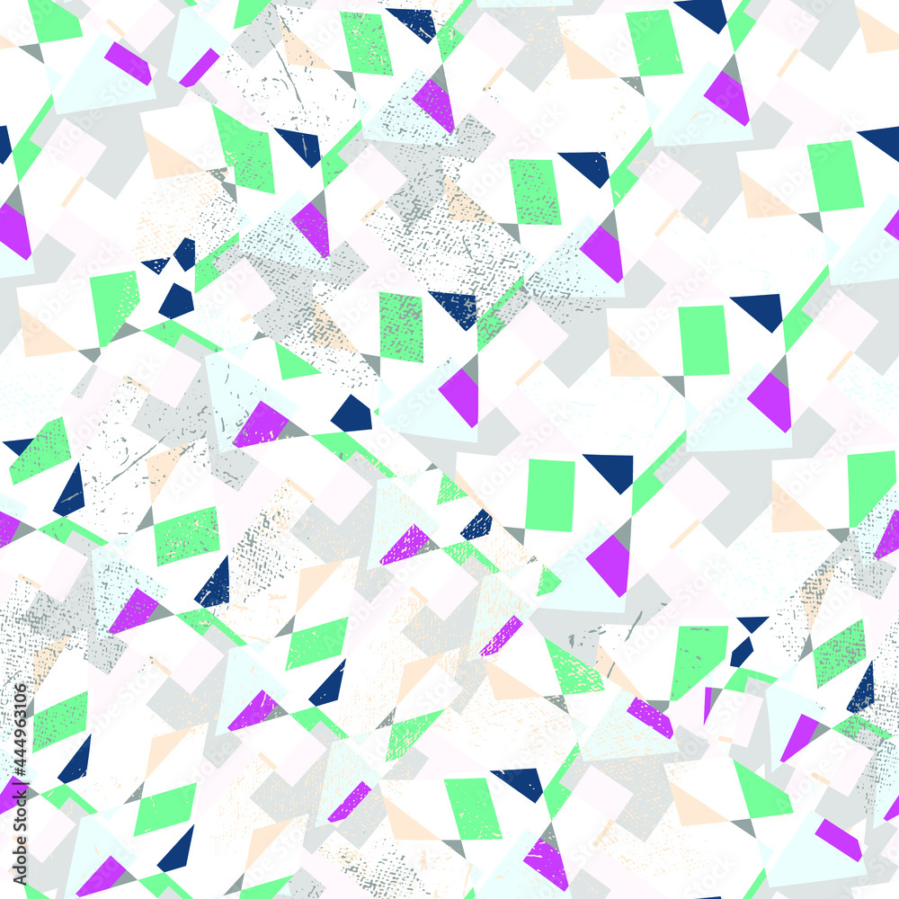 Geometry seamless abstract pattern with chaotic squares Geometry seamless abstract pattern with chaotic squares