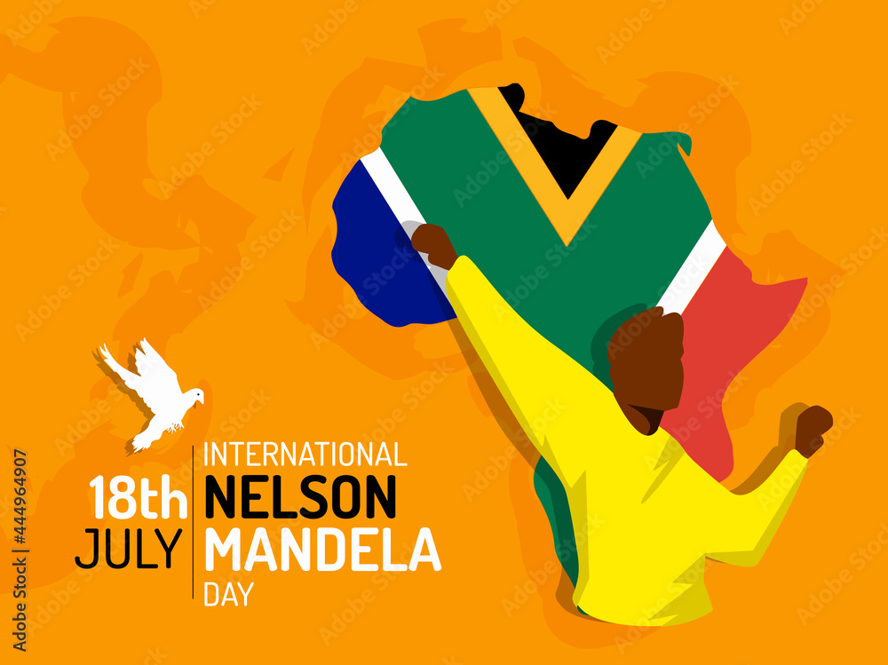 International Nelson Mandela Day - 18 July Stock Vector | Adobe Stock