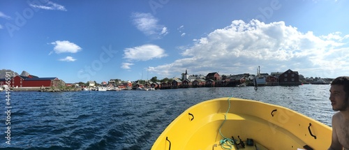 a harbor in a small town