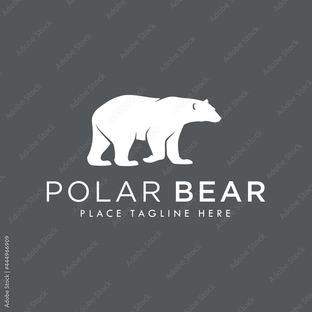 Obraz premium Polar Bear Logo Design Vector Image