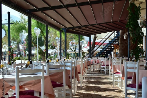 Interior of the restaurant with open area