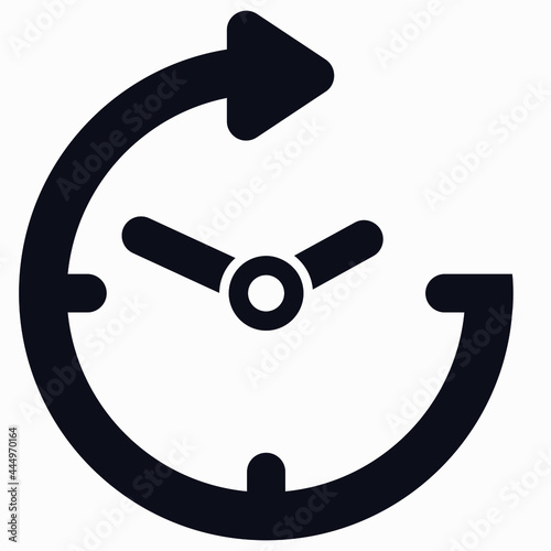Opening hours around the clock. Reception 24 hours a day. Clock and numerals 24 and 7. Vector icon.