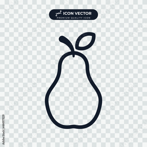 pear fruit icon symbol template for graphic and web design collection logo vector illustration