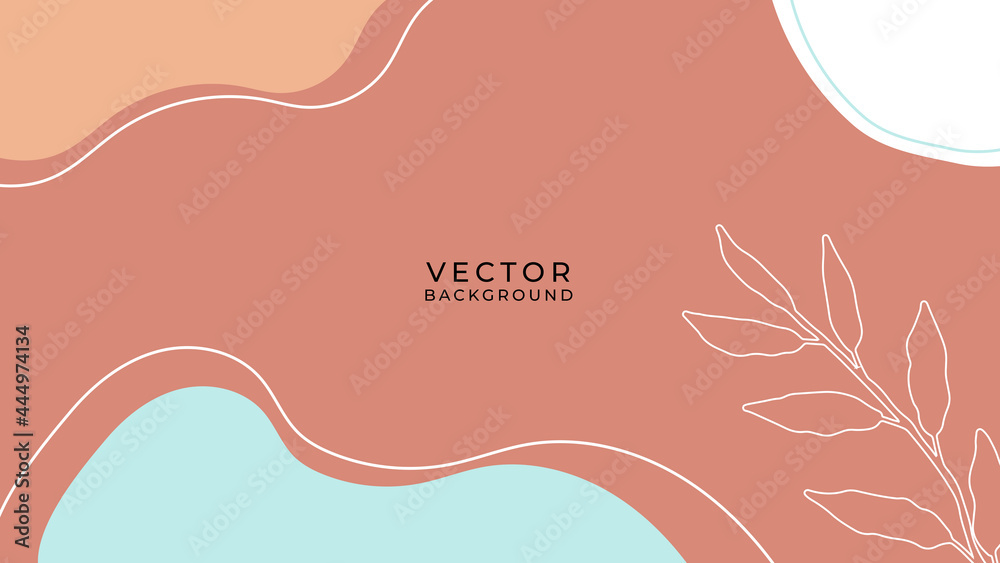 Beautiful pastel social media banner template with minimal abstract organic shapes composition in trendy contemporary collage style. Organic background with floral element, line and blob shapes Beautiful pastel social media banner template with minimal abstract organic shapes composition in trendy contemporary collage style. Organic background with floral element, line and blob shapes