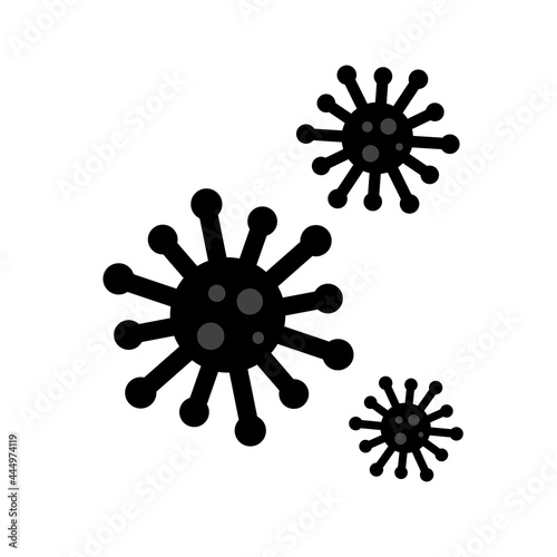 Vector illustration of black virus icon.Suitable for symbols,icons
