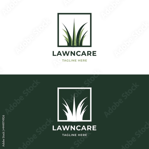 Lawn care logo design inspiration vector template