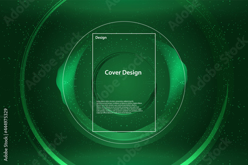 Modern green circular abstract background with organic geometric elements, perfect for eco-friendly branding, sustainability reports, and nature-inspired designs. fully editable vector EPS10