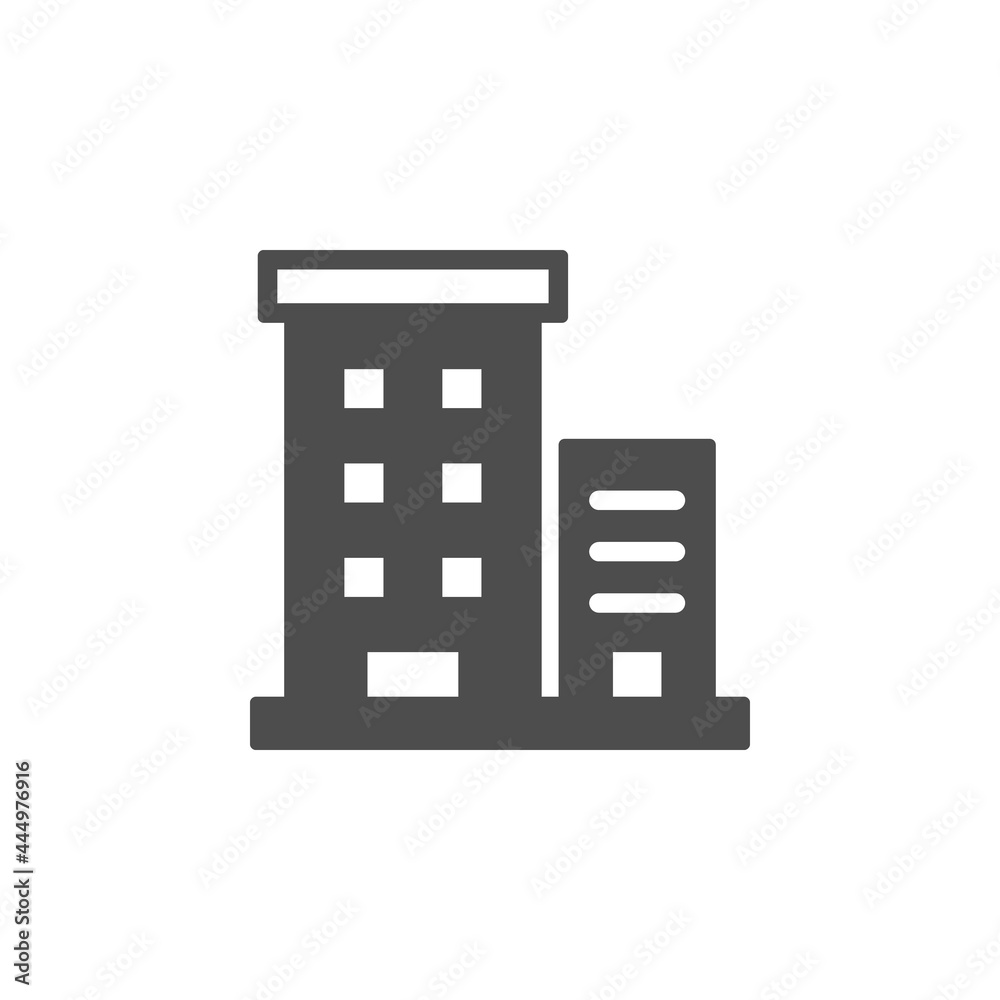 Apartment house glyph icon or building sign Apartment house glyph icon or building sign